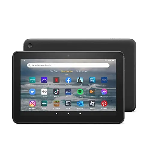Fire 7-Tablet (2022) mit 7-Zoll-Display, 16 GB, schwarz mit Werbung