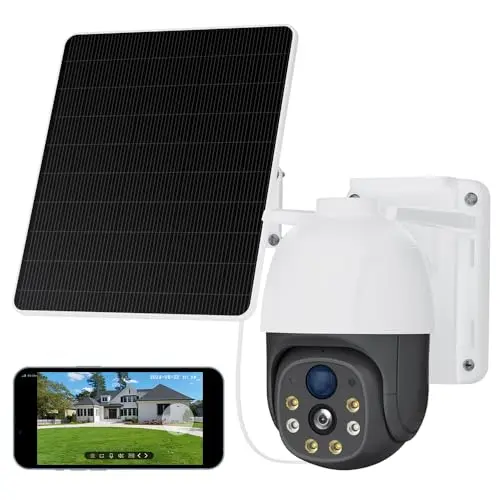 XIAOVV 4G LTE Solar Überwachungskamera Outdoor mit 5MP Farb-Nachtsicht, IP66 wasserdicht