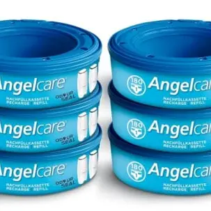 Angelcare Nachfüllkassetten Plus 6er-Pack, hält bis zu 12 Monate
