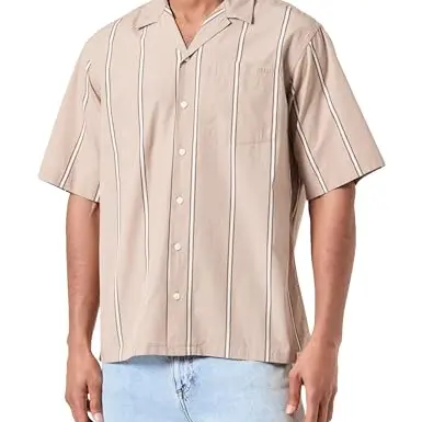 RDDCAIN Herren Streifen Resort Shirt Kurzarm