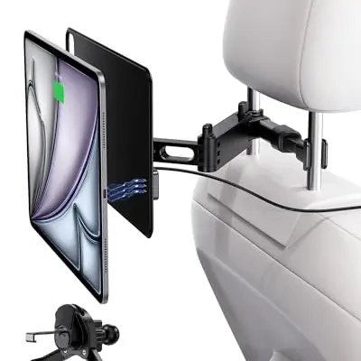 KU XIU Magnetische Tablet-Halterung für iPad Pro 12.9/Air 13, Rücksitz Ständer für Roadtrip-Zubehör
