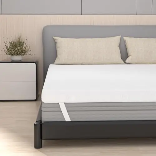 FRIDEKO Matratzentopper 160x200cm, 8cm hoch, Gel Memory Foam, Abnehmbarer Bezug, Ideal für Boxspringbetten und Schlafsofas
