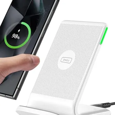 INIU Wireless Charger 15W Induktive Ladestation für iPhone 17 16 15 14 13 12 Pro Max und Samsung Galaxy