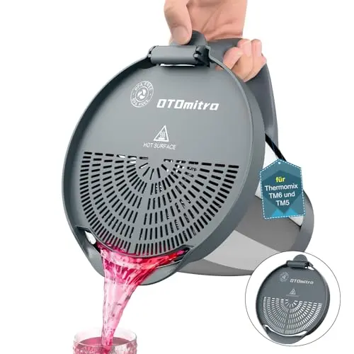 OTOmitra Ausgusssieb für Thermomix TM6 TM5, BPA-frei Spülmaschinenfester Siebaufsatz für Gemüse und Obst