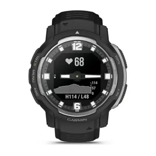 Garmin Instinct Crossover - Robuste Hybrid GPS-Smartwatch mit über 40 Sport-Apps und Benachrichtigungen