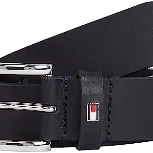 Tommy Hilfiger Damen Ledergürtel, Blau (Night Sky), 90 cm