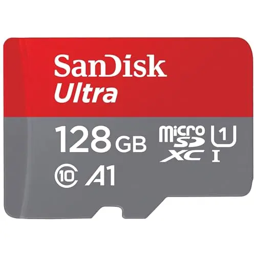 SanDisk Ultra Android microSDXC Speicherkarte 128 GB + Adapter für Smartphones und Tablets