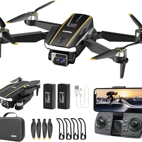 Robuste Drohne mit Kamera für Anfänger – CHUBORY A68 WiFi FPV Quadcopter mit 2K HD, 3D-Flips und 2 Batterien