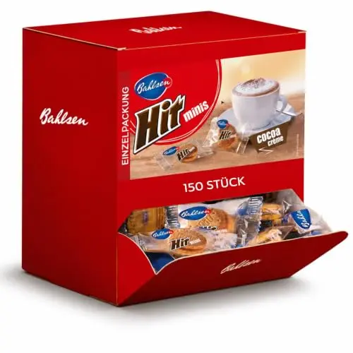Bahlsen Hit Minis - Mini-Doppelkekse mit Kakaocreme, ca. 150 Stück