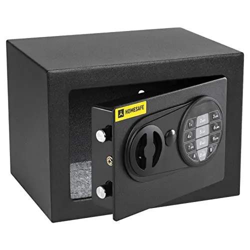 HomeSafe HV17E Möbeltresor mit Elektronikschloss, Digitaler Safe für Zuhause, Mini Safe