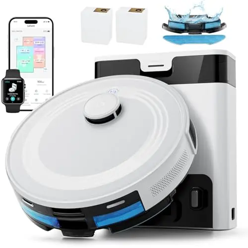 LEFANT M2 Pro Saugroboter mit Wischfunktion und automatischer Staubentleerung, 6000 Pa, APP/Alexa Steuerung