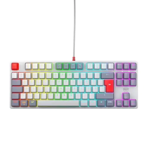 CHERRY XTRFY K4V2 TKL Gaming-Tastatur, RGB, Deutsches Layout, Mechanische Red Switches, Kabelgebunden