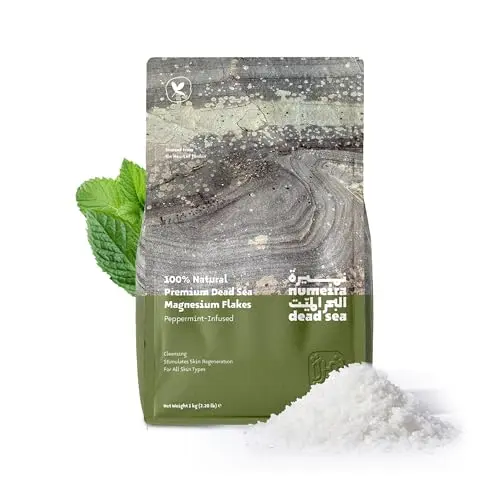 Numeira Totes Meer Magnesium Badesalz 1kg mit Pfefferminz, entspannendes Bad