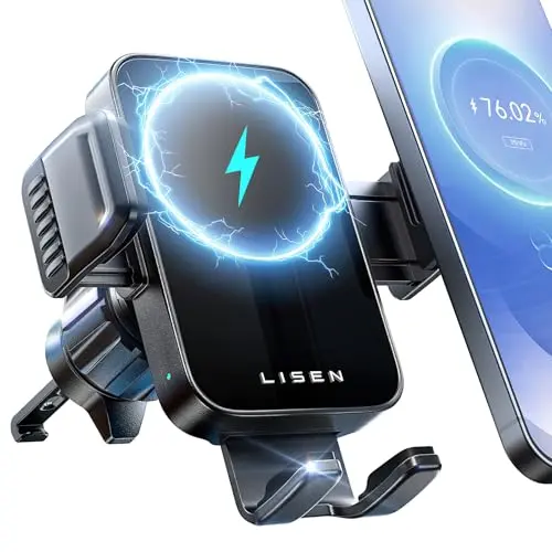 Auto-Handyhalterung mit Ladefunktion für Android & iPhone, 360° Drehbar, kompatibel mit Samsung, Xiaomi, Pixel