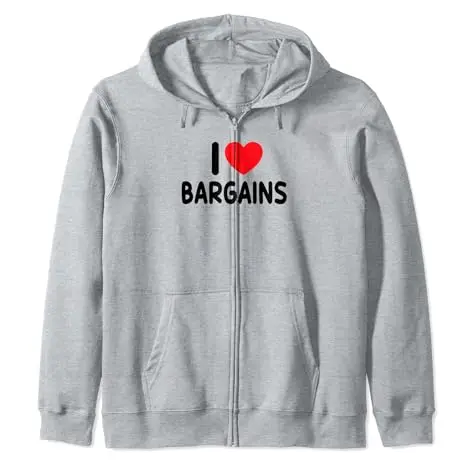 Ich liebe Schnäppchen Kapuzenjacke