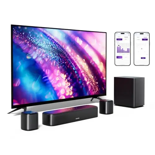 ULTIMEA 5.1 Surround Sound System mit Soundbar und Subwoofer, Heimkino Soundsystem mit Bluetooth