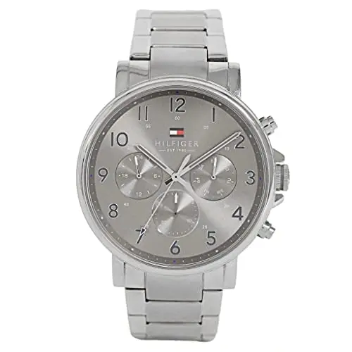 Tommy Hilfiger Herren Quarz Uhr mit Edelstahlarmband - 1710382