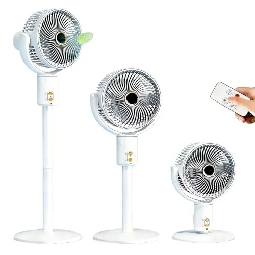 Wenbones Smart Standventilator, leise, höhenverstellbar, mit Fernbedienung & 5 Geschwindigkeitsstufen für Schlafzimmer & Büro