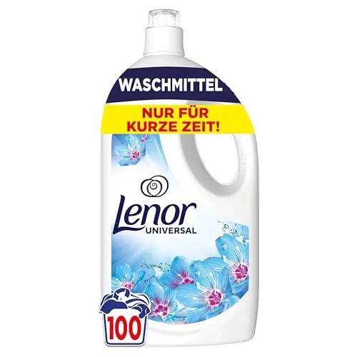 Lenor Flüssigwaschmittel, 100 Waschladungen, Aprilfrisch, Langanhaltende Frische und Geruchsentfernung