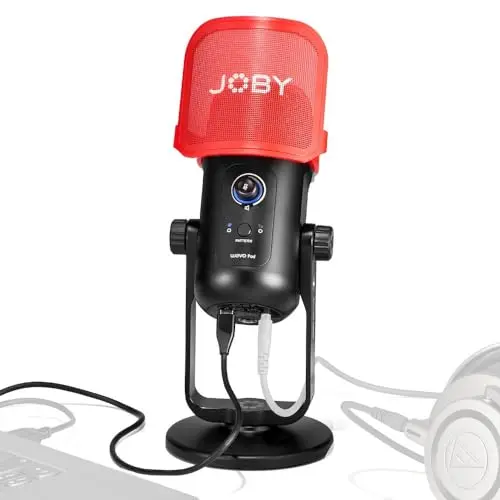 Joby Wavo POD USB-Kondensatormikrofon für PC und Podcasts, mit Stummschaltung und Plug-and-Play