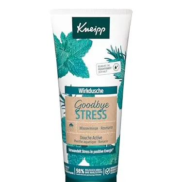 Kneipp Wirkdusche Goodbye Stress - Duschgel mit ätherischen Ölen aus Rosmarin & Wasserminze - 200ml