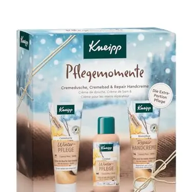 Kneipp Pflegemomente Geschenkpackung - Wohlfühlmomente mit Winterpflege: Cremedusche, Cremebad und Handcreme