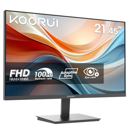 KOORUI E2212F 21.45 Zoll FHD Monitor, 100Hz, HDMI, Augenfreundlich, Neigbar, VESA 100 x 100mm