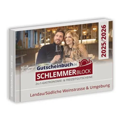 Gutscheinbuch.de Schlemmerblock Landau & Umgebung 2025/2026 mit Guthabencode für Mobile-Gutscheine.de