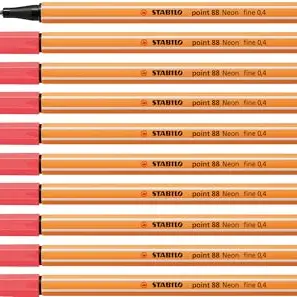 STABILO Fineliner point 88 - 10er Pack Neonfarben