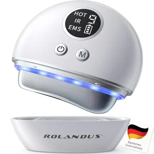 EMS Gua-Sha Rolandus® Gesichtsmassagegerät mit LED-Therapie und Wärme, für Gesicht und Körper, 9 Intensitätsstufen