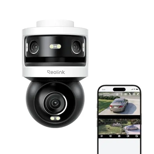 Reolink 10MP Außen-Sicherheitskamera mit 3x Weitwinkel, PT, KI, Nachtsicht, 24/7-Aufzeichnung, PoE