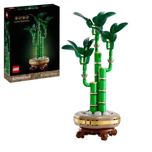 LEGO Botanicals Lucky Bamboo - künstliche Pflanze für die Wohnung - Set mit Topf - ideales DIY Geschenk - 10344