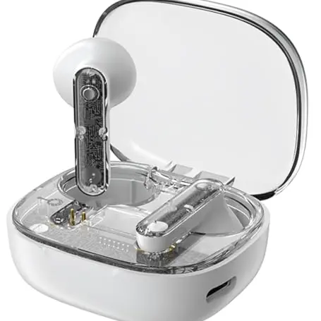 Kabellose Bluetooth 5.3 In-Ear Kopfhörer mit 50H Spielzeit und USB-C Ladecase (Weiß)