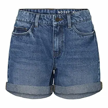 Noisy May Damen Shorts, Medium Blue Denim, Größe L
