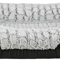 Trixie Hunde-Bett Vital Lino 70 × 55 cm schwarz/grau – orthopädisches Hundekissen für ältere Hunde – gelenkschonend