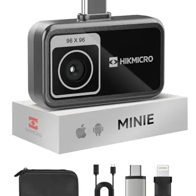 HIKMICRO Mini Wärmebildkamera für iOS/Android – 192x192 Bildverbesserung, 25Hz, kompatibel mit iPhone 15/16