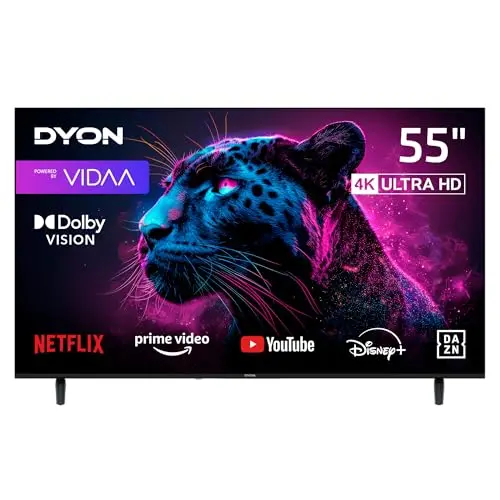DYON Movie Smart 55 Zoll 4K UHD Smart TV mit Triple Tuner und App Store