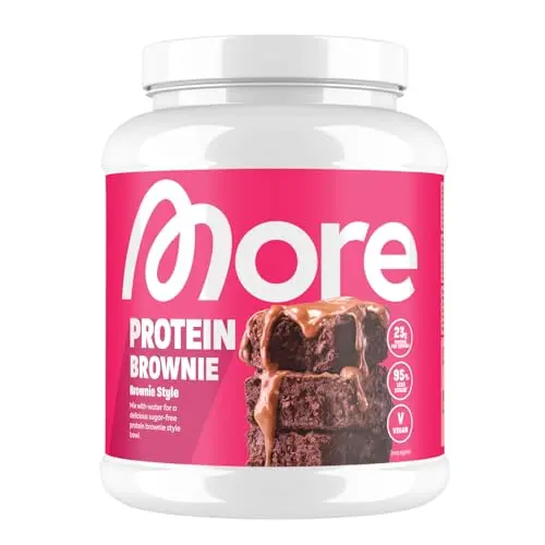 More Protein Brownie Bowl, 600g - Vegane Backmischung für Protein Brownies, 23g Protein pro Portion