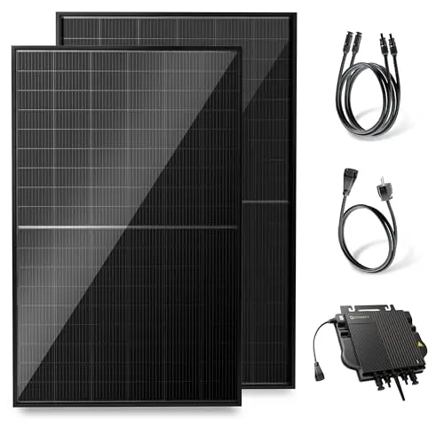 Solakon® 1000W Balkonkraftwerk - Komplettset mit 800W Wechselrichter und 500W bifazialen Solarmodulen