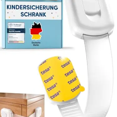MUTKIND Kindersicherung für Schränke und Schubladen, 10 Stück, Weiß