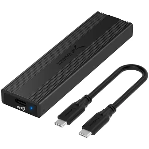 SABRENT NVMe und SATA SSD Adapter Gehäuse mit USB C 3.2 10Gbps und Kühlkörper