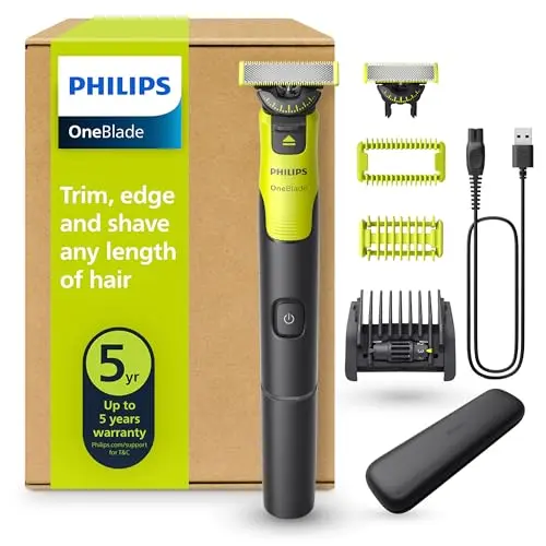 Philips OneBlade 360 Face & Body, 5-in-1-Trimmer, mit App, Körper-Kit, Reiseetui