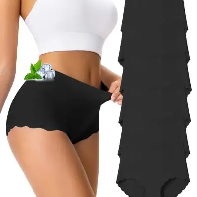 Nahtlose Damen-Unterwäsche, High Waist Slip Mehrpack