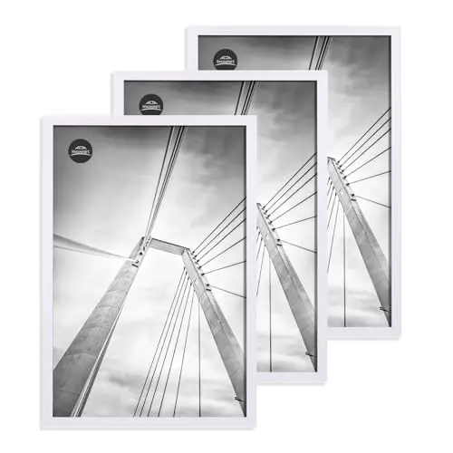 Lincoolart Bilderrahmen 40x60 cm Weiß - 3er Set für Poster und Wanddekoration