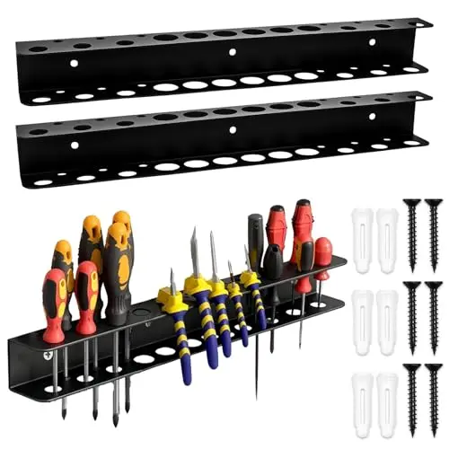 VGECEE Werkzeughalter für Wand 40CM, 2 Stück, Organizer für Schraubendreher und Zangen, ideal für Garage und Werkstatt