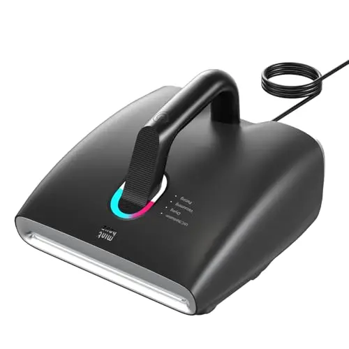 Minthouz Milbensauger für Matratzen mit UV-Licht und Heißluft, 450 W, Doppeltes Bürstendesign