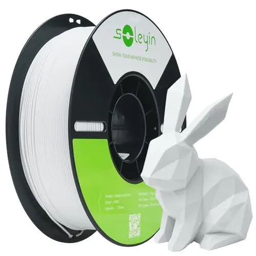 SOLEYIN Ultra PLA Filament 1.75mm Weiß, 1kg für 3D-Drucker, kompatibel mit Creality Ender K1 K1C K2 Plus