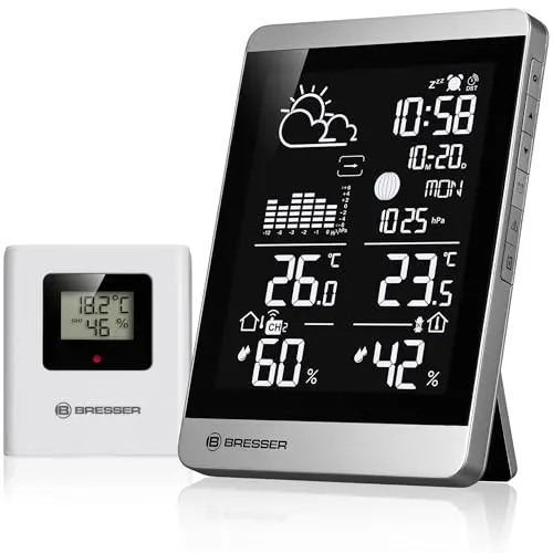 Bresser Funk-Wetterstation ClimateTemp NDV-NEO mit Außensensor und Wettervorhersage
