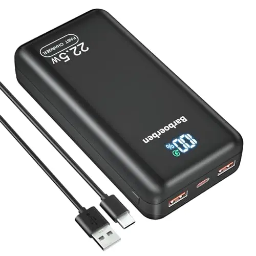 Power Bank 25.800mAh mit 22,5W - Tragbares Ladegerät für Smartphones mit LED Display