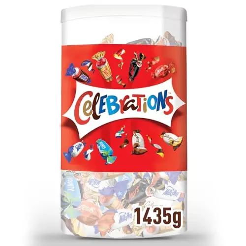 Celebrations Schokoladenset mit Mini-Schokoriegeln (Maltesers, Galaxy, Snickers & mehr), 1435g Süßigkeiten Box